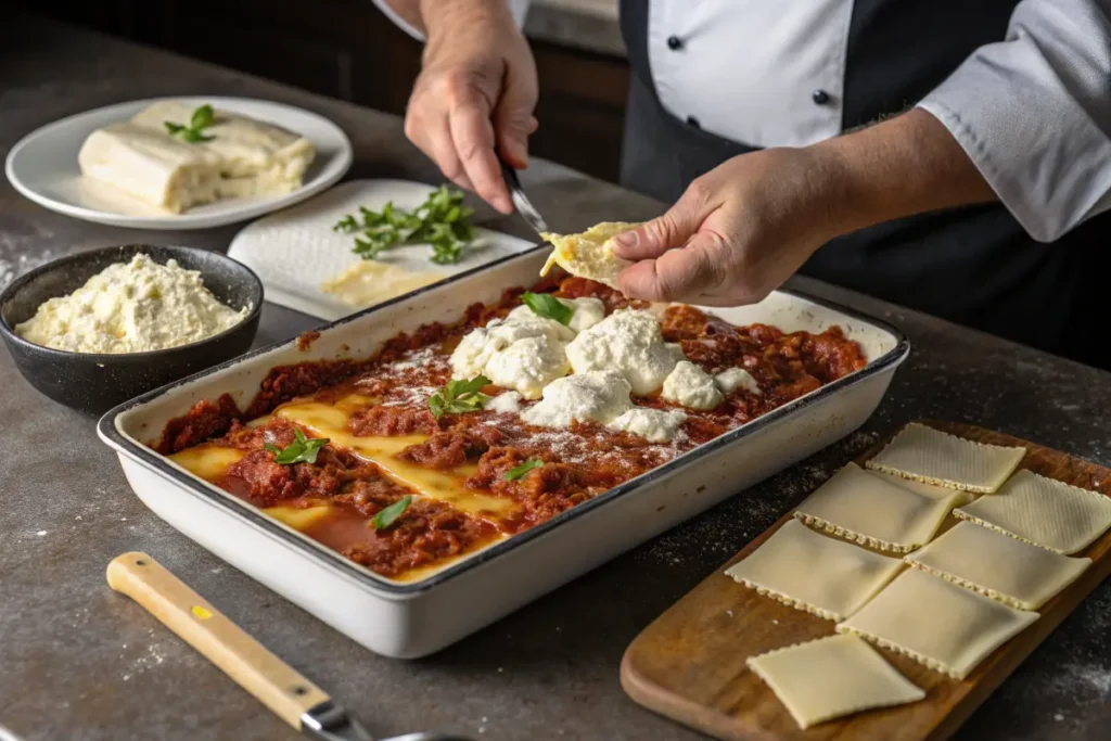 How to layer Ronzoni lasagna perfectly.