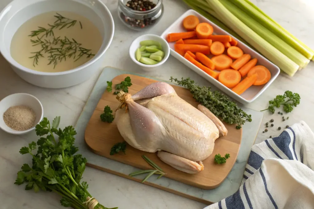 Ingredients for grandma's chicken soup